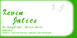 kevin jalics business card